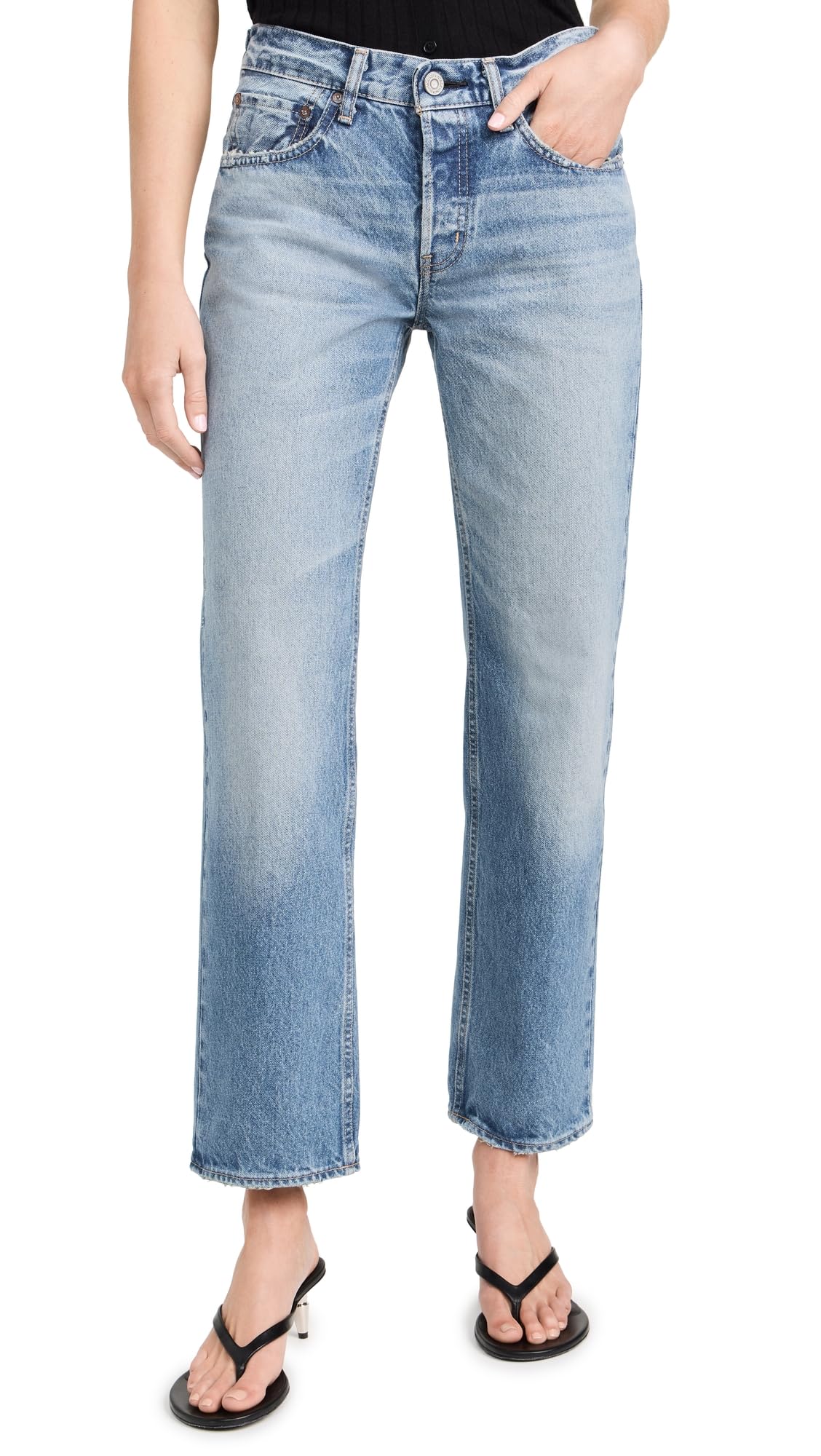 MOUSSY VINTAGEWomen's MV Cheval Straight Low Jeans