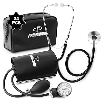 Primacare CSDS-9195 طقم ضغط دم للبالغين مع صفعة D-Ring ، مجموعة كلاسيكية من 24