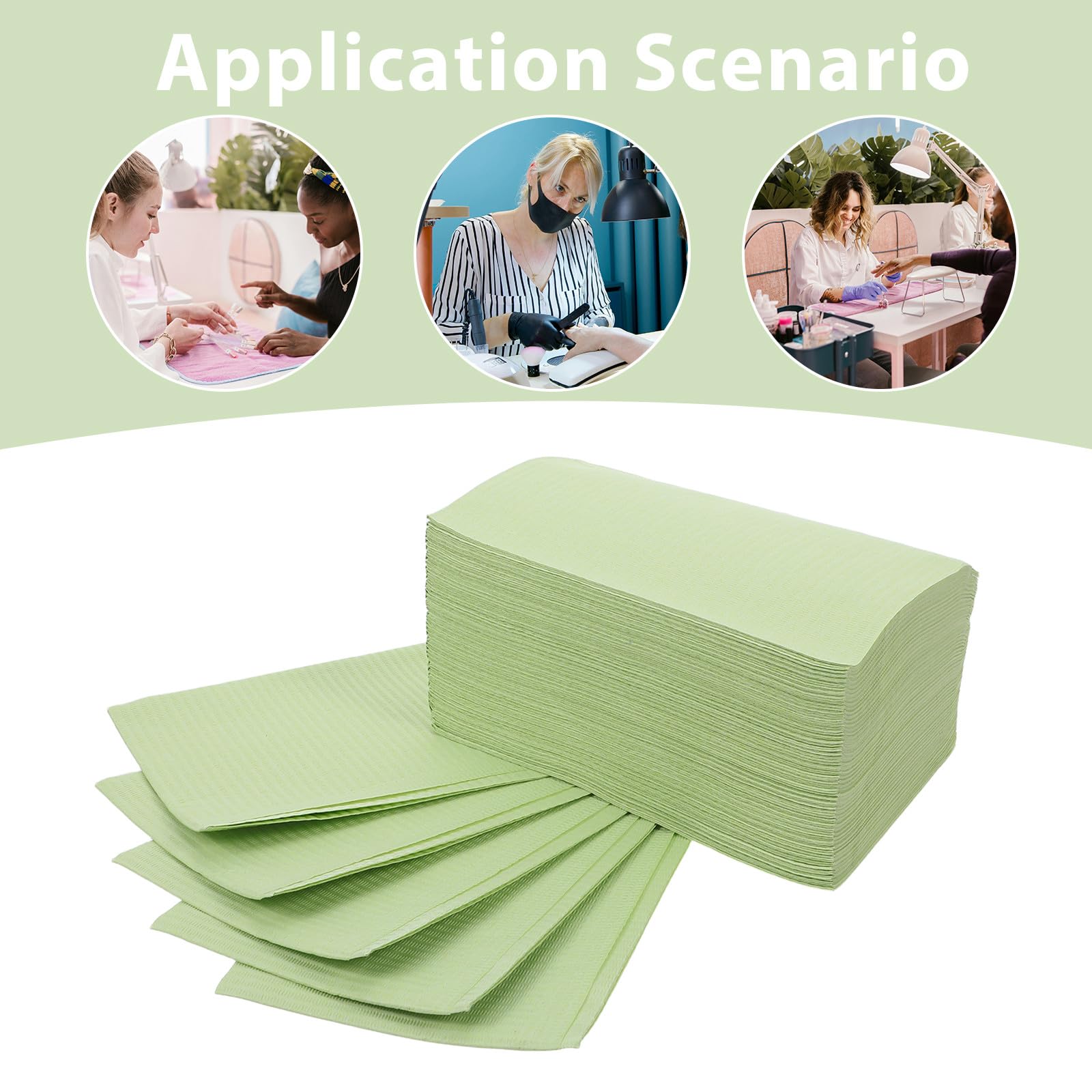 Tappetini Monouso per Unghie in Carta 125 Pezzi Protezione Delicata e Non Irritante per Saloni di Tatuaggi e Manicure Professionale