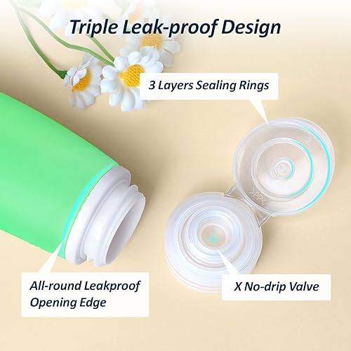 Miniatura 4 de PACKISM TSA Approved Toiletry Bag with Bottles - Travel Essentials 8 Pack Leakproof 3.4oz Silicone Travel Bottles for Toiletries, Shampoo