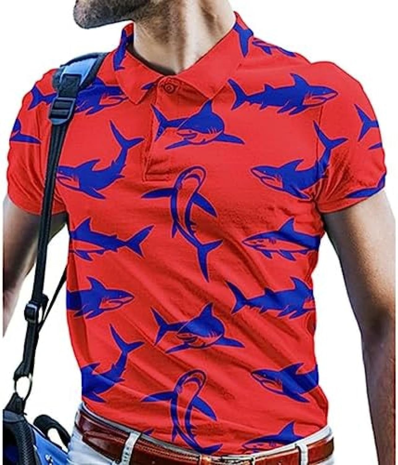 [売店] ポロシャツ メンズ アロハシャツ 夏服 折り襟 半袖 バナナ柄 薄い 軽い 速乾吸汗 通気 ハワイシャツ カジュアルシャツ