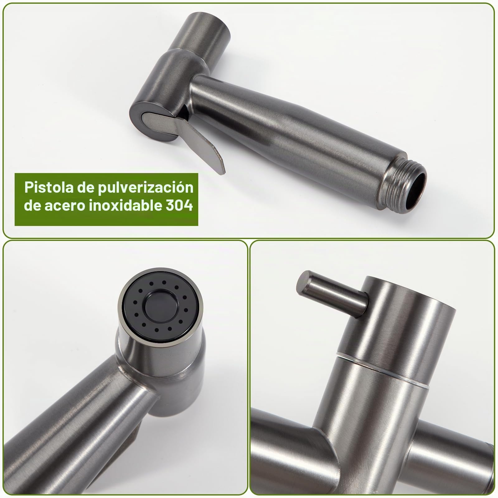 Grifo de Fregadero de Agua Fría Montado en la Pared Grifo Pared con Ducha Grifo Bidet para Wc Con Mangueras Telescópicas De 1.5m para Lavado de Inodoros, Higiene Personal, Baño de Mascotas