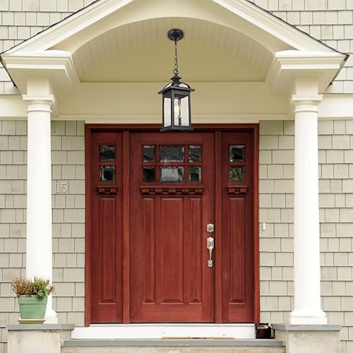 Miniatura 6 de Darkaway Lámparas de pared para exteriores, paquete de 2 con lámpara colgante para exteriores, para porche, patio, jardín