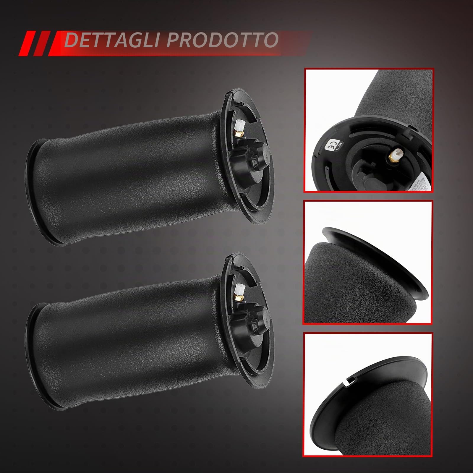 2 molle ad aria posteriore sinistra + destra di ricambio per 2003 – 2010 serie 5 E60 E61 520d 520i 523i 525d 525i 525xd 525xi 530d 530i 540i 550i M5 accessorio auto parte # 37126512651265 02 37