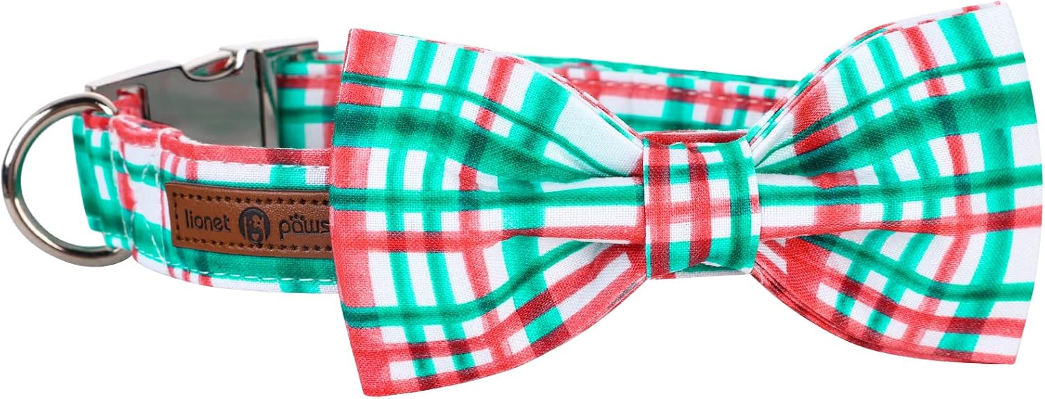 Lionet Paws Christmas Dog Collar with Bowtie - Image 5