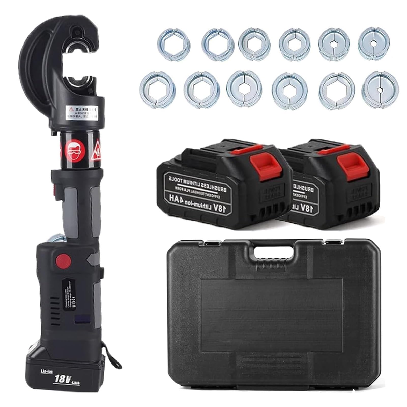Senodon One Color Electric Hydraulic Cable Crimping Tool Kits - 12Dies (6-400Mm²) 120Kn Battery Cable Lug Crimper Pliers For Copper/Aluminum Wires