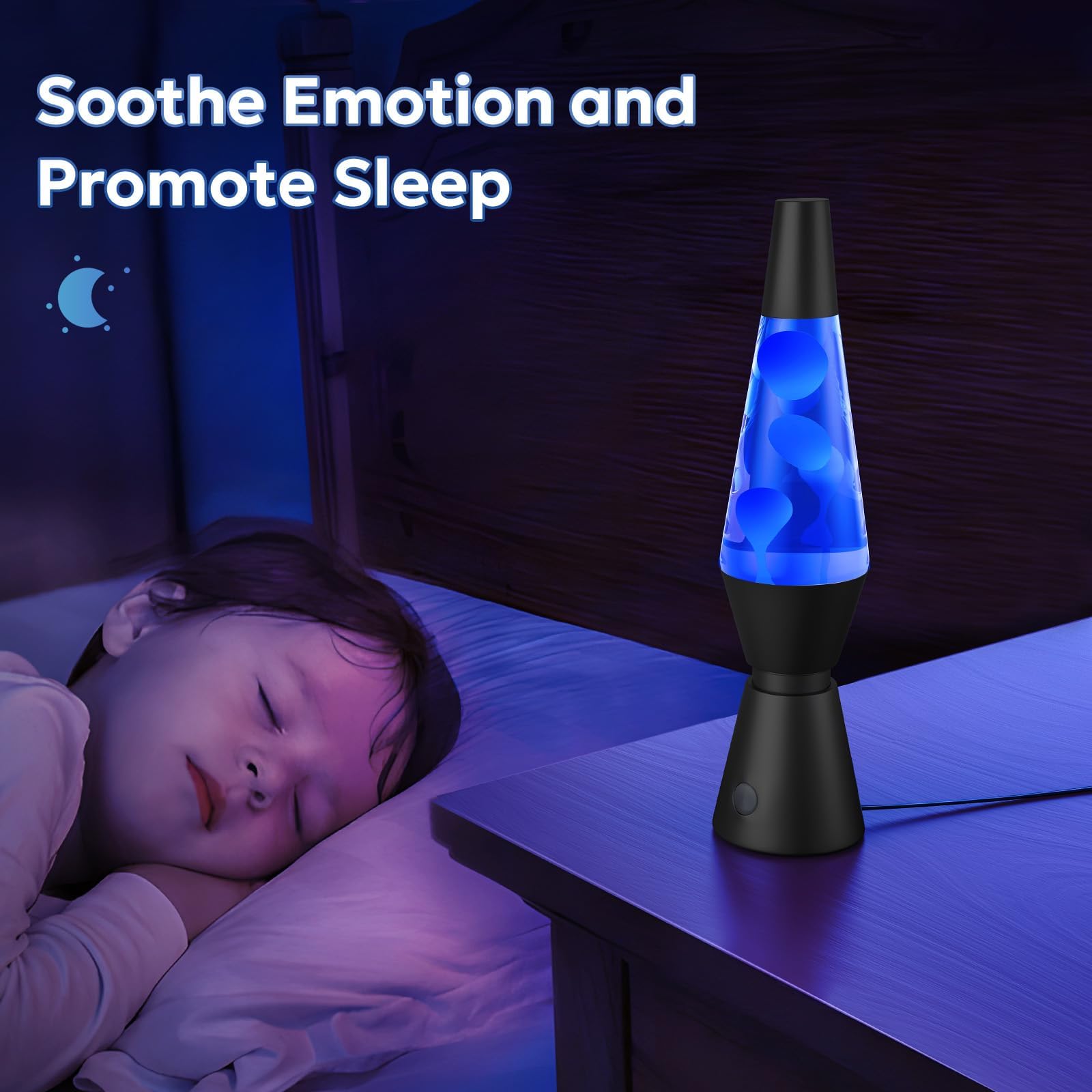 Lampe a Lave à 17 Couleurs Changeantes, 14,5" Lampe Chevet avec Télécommande, Lampes à Mouvement Liquide pour Enfant et Adulte, Lampe Ambiance Décoratif pour Noël, Anniversaire, Fête, Noir