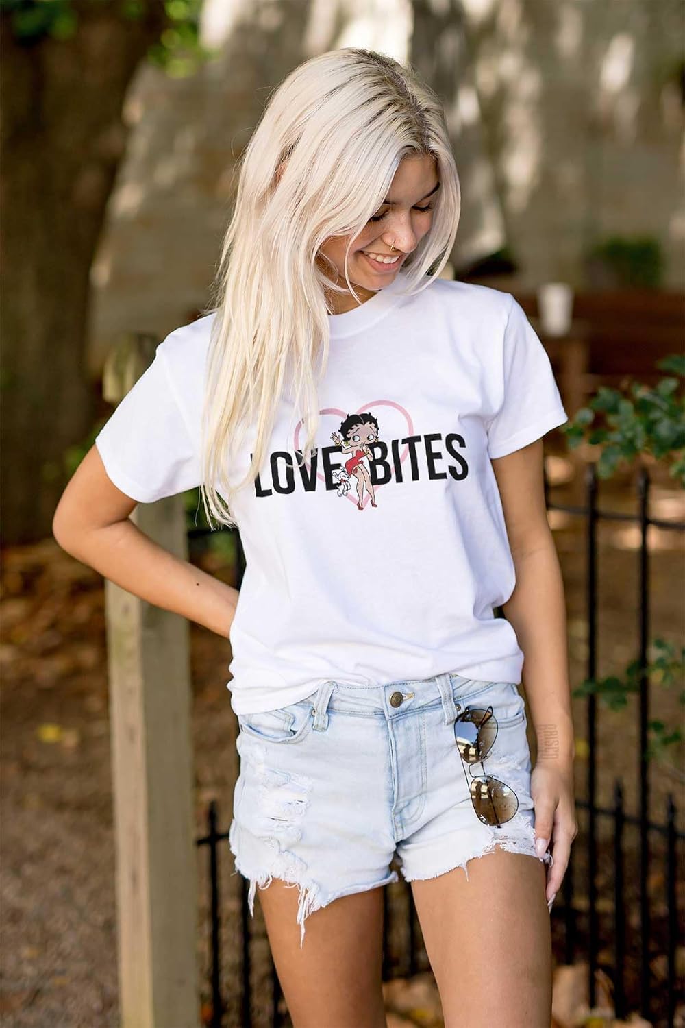 Betty Boop Love Bites Single Girls Womens Graphic T Shirt Tees
