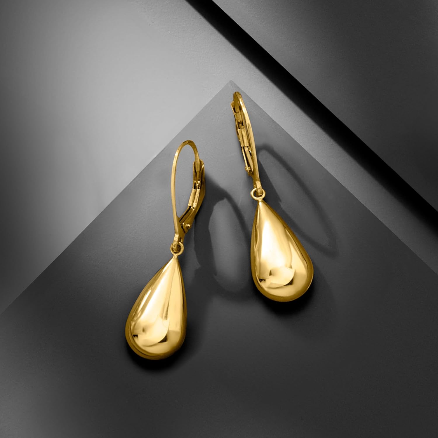 Ross-Simons Italian 18kt Yellow Gold Teardrop Earrings - Image 3
