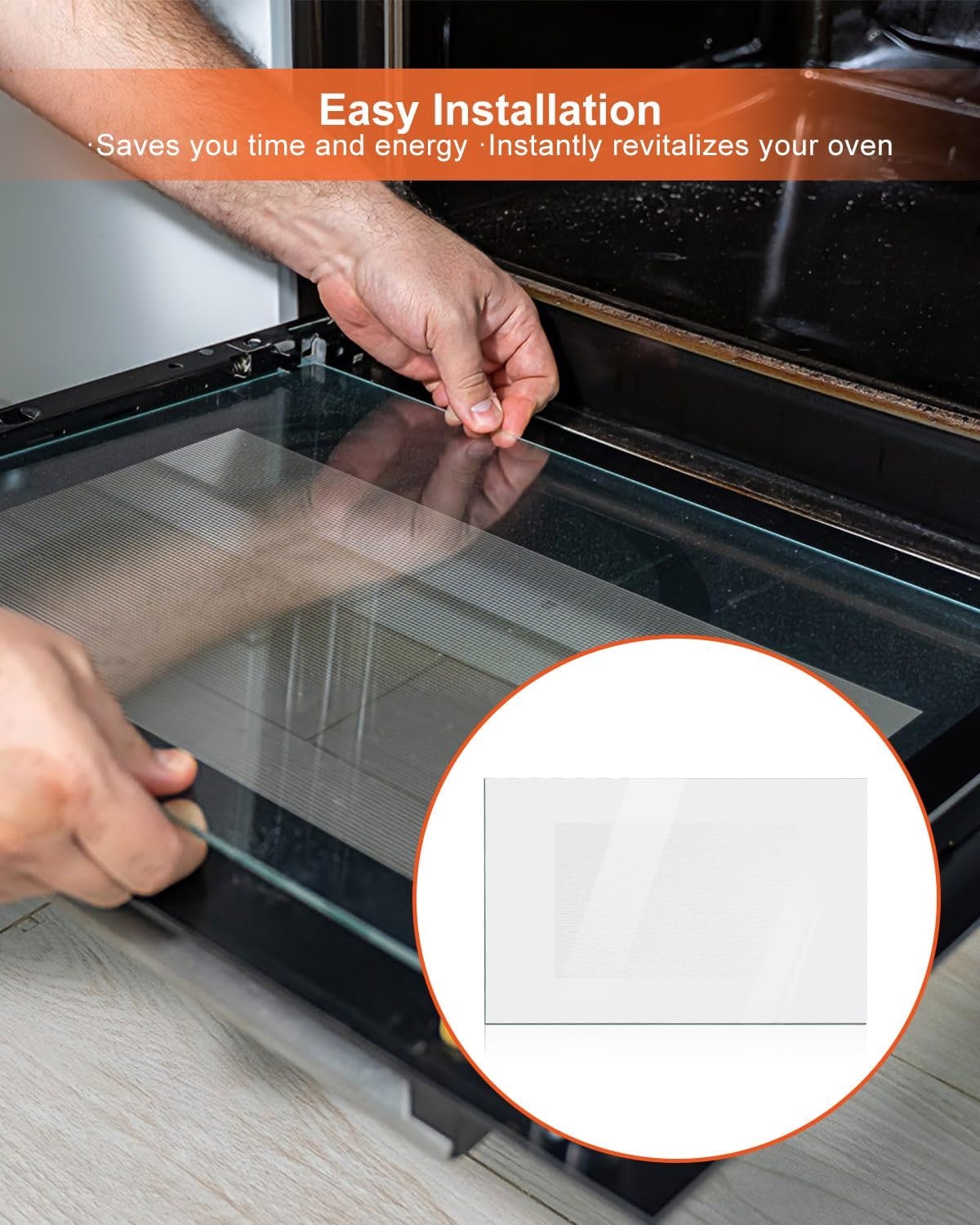 Upgraded WPW10409945 Outer Oven Door Glass Fit for Whirlpool, Range Door Glass Replace W10409945 2210187 AP6021059 PS11754379 EAP11754379