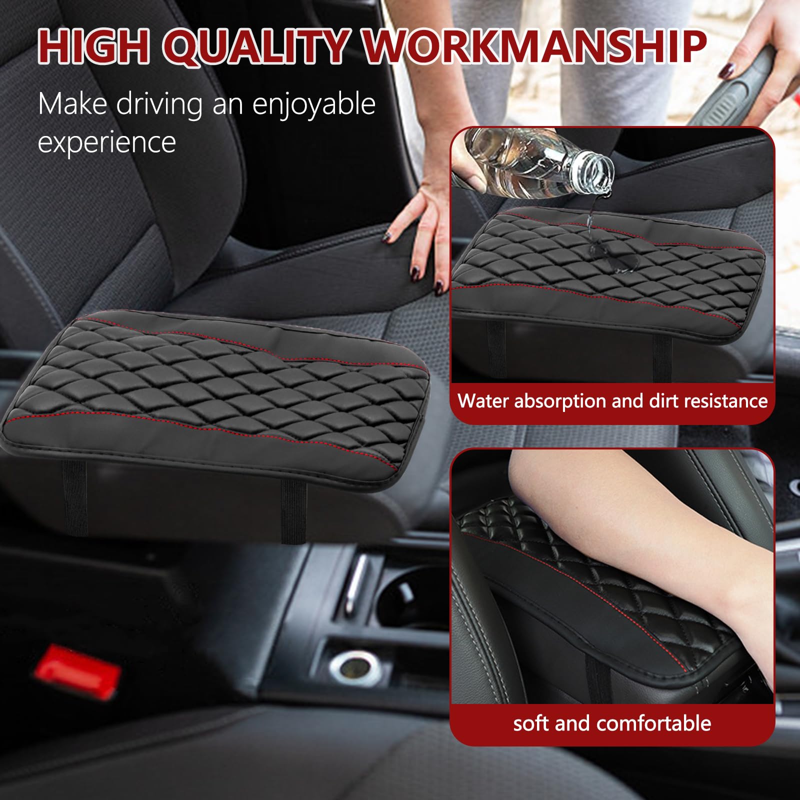 Multifunktionales Auto Armlehnen-Kissen - Universal Mit Getränkehalter & Taschentuchbox