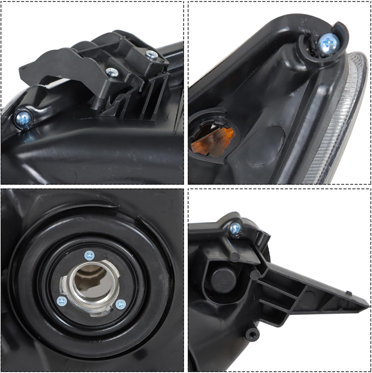 labwork Headlight Headlamp Assembly Replacement for Corolla 2011 2012 2013 Projector Black Lamps Driver and Passenger Side