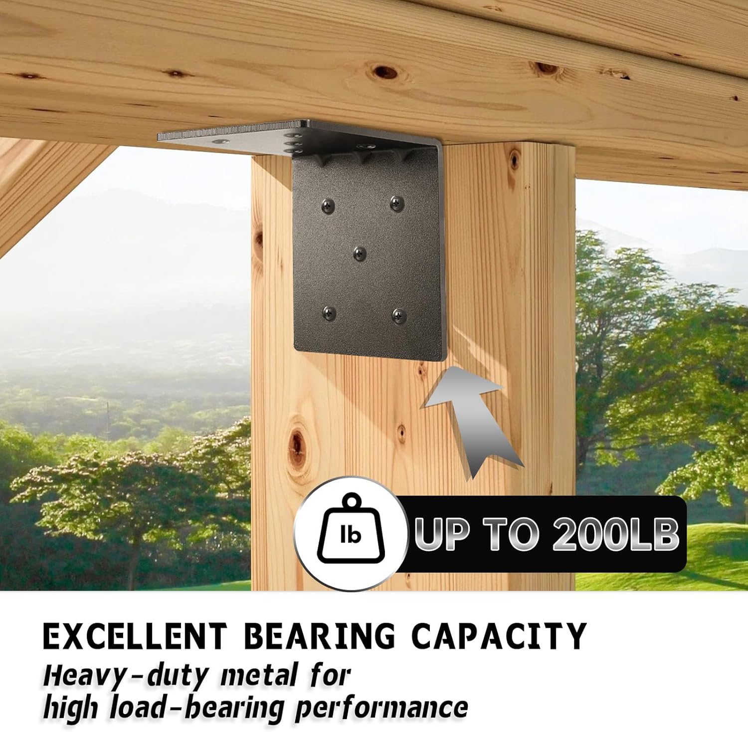 4 PCS Heavy Duty Steel Corner Brackets, 6"x6"x5" 90 Degree L Right Angle Bracket, DIY L Shelf Brackets, Metal Joint Timber Connector Support for Wood Shelves, Furniture