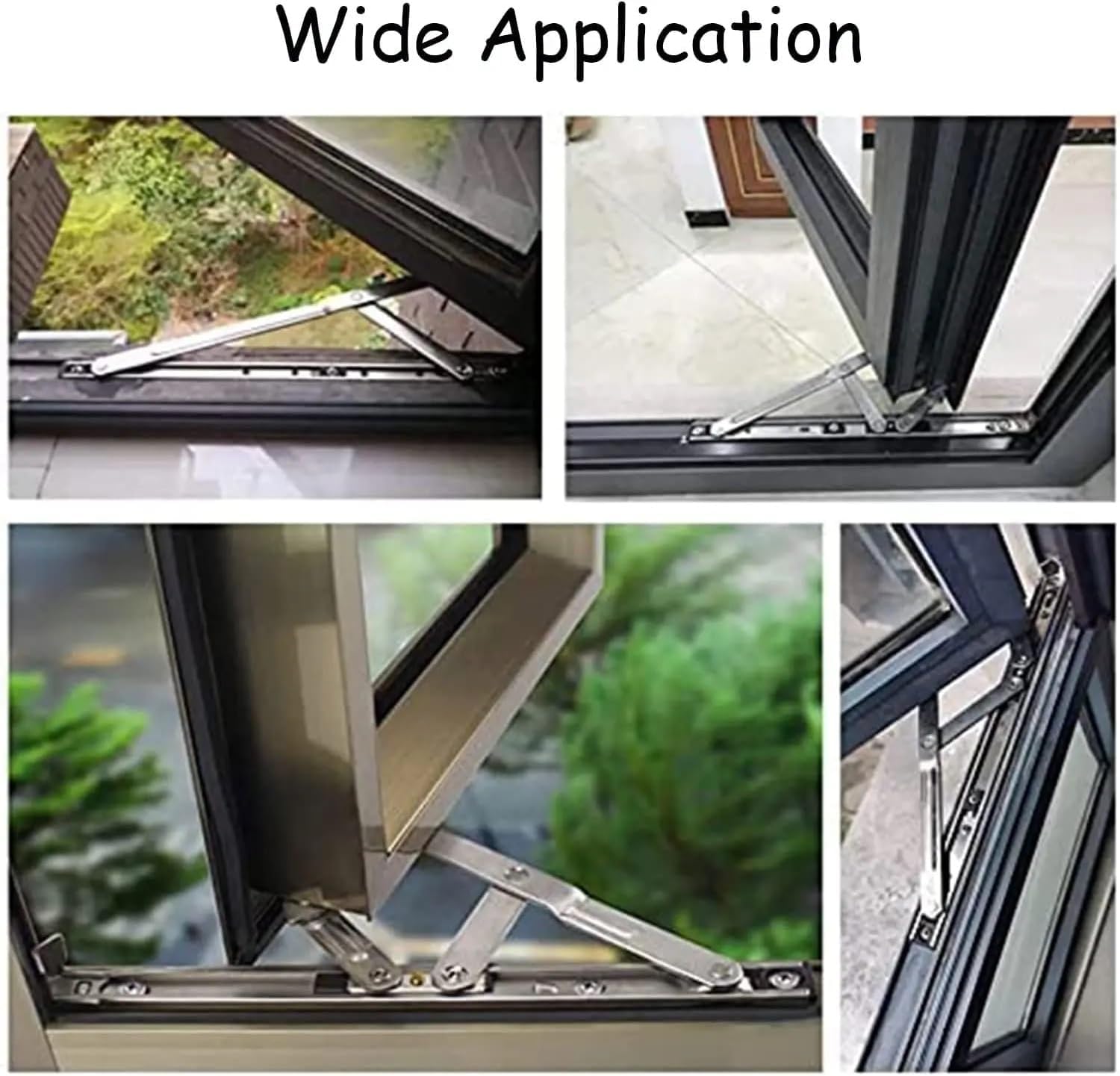 Cerniera Per Finestra A Battente 16 Pollici - Supporto In Acciaio Inox Argento - Foto 6