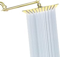 Vista 13 de Cabezal de ducha de lluvia con brazo de extensión ajustable de 11 pulgadas, cabezal de ducha cuadrado grande de acero inoxidable de alto flujo