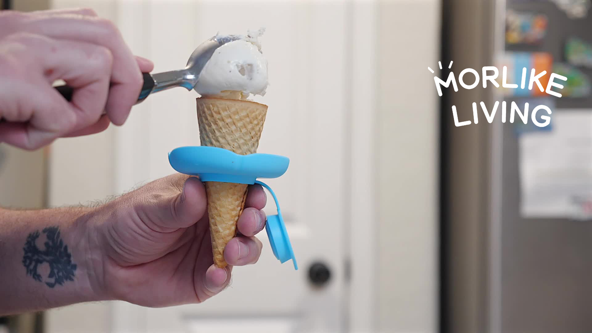 MORLIKE Silicone Popsicle & Ice Cream Cone Holder - 4 Pack, Catches Drips, Mess-Free Treats