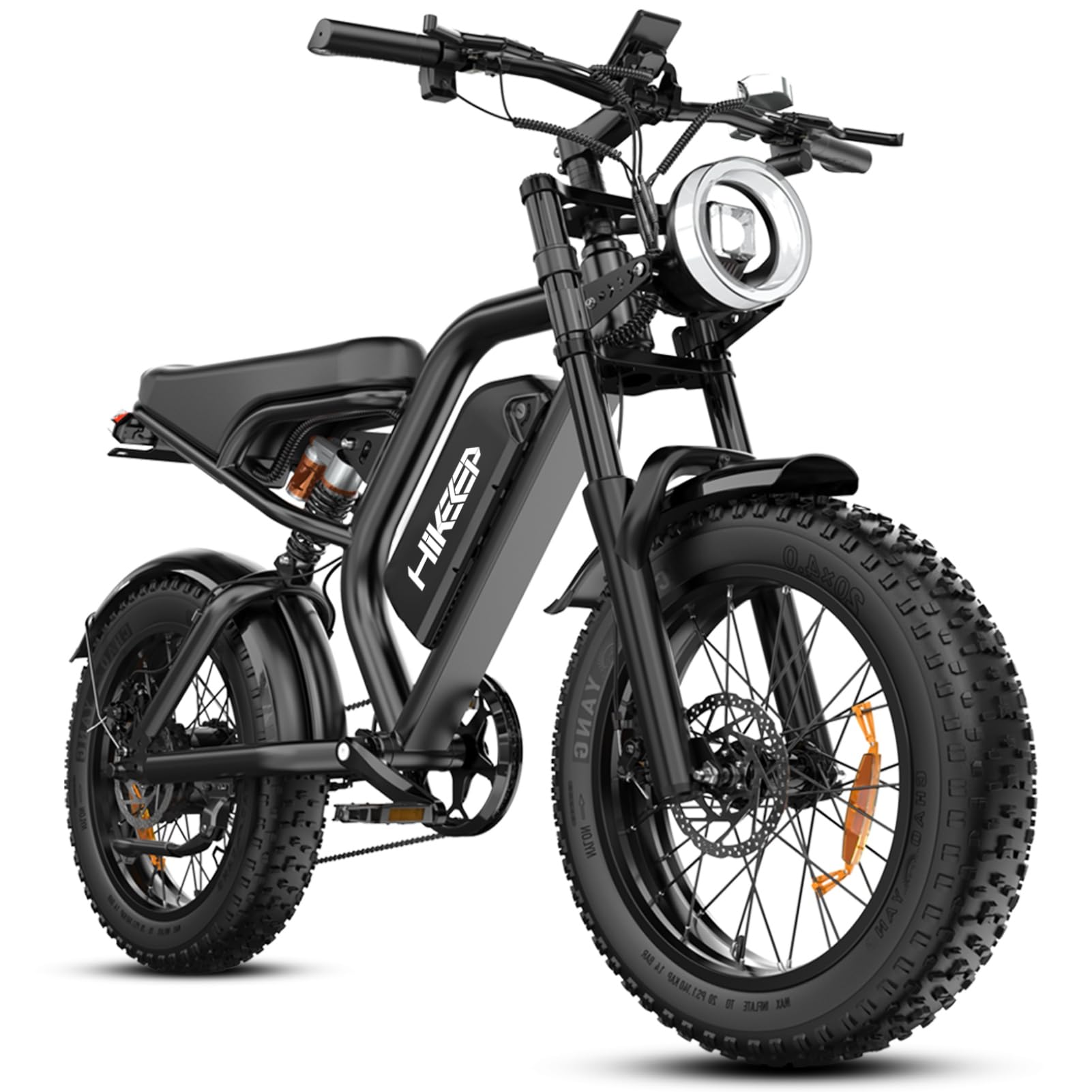 Electric Bike for Adults - 20 x 4 Inch Fat Tire, 750W/Peak 1500W Motor, 48V15AH Detachable Battery, 4 Riding Modes Electric Dirt Bike, 7 Speed Electric Motorcycle, 28MPH UL 2849 Certified