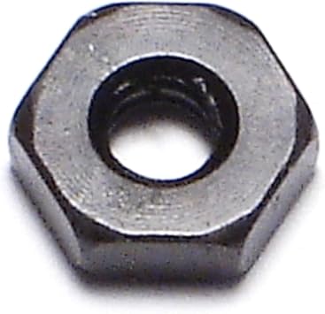 Hard-to-Find Fastener 014973123710 Hex Nut - Black 25 Piece, 6-32"