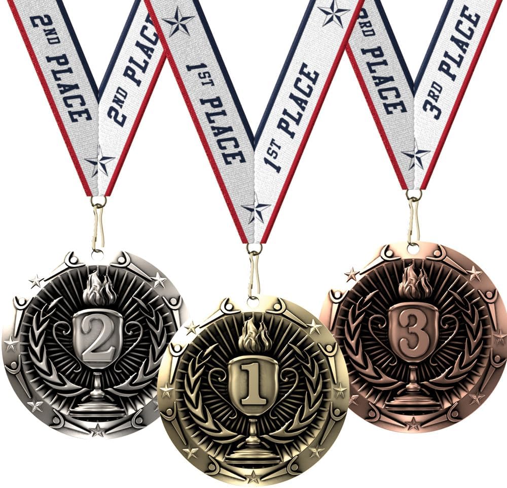 1st 2nd 3rd Place Medals, Gold, Silver, and Bronze Winners