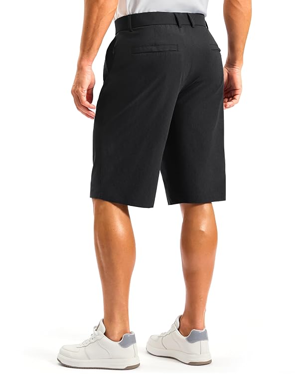 Men's Black Golf Shorts 12" Long 4 Pockets Lightweight Knee Length by G Gradual - Used condition - Image 2