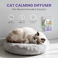 Vista 7 de Cat Calming Diffuser Kit (2 Diffusers + 4 Refills) – Pheromone Behavior Support for Scratching, Peeing, Meowing, Hiding, Urine Marking & Aggression
