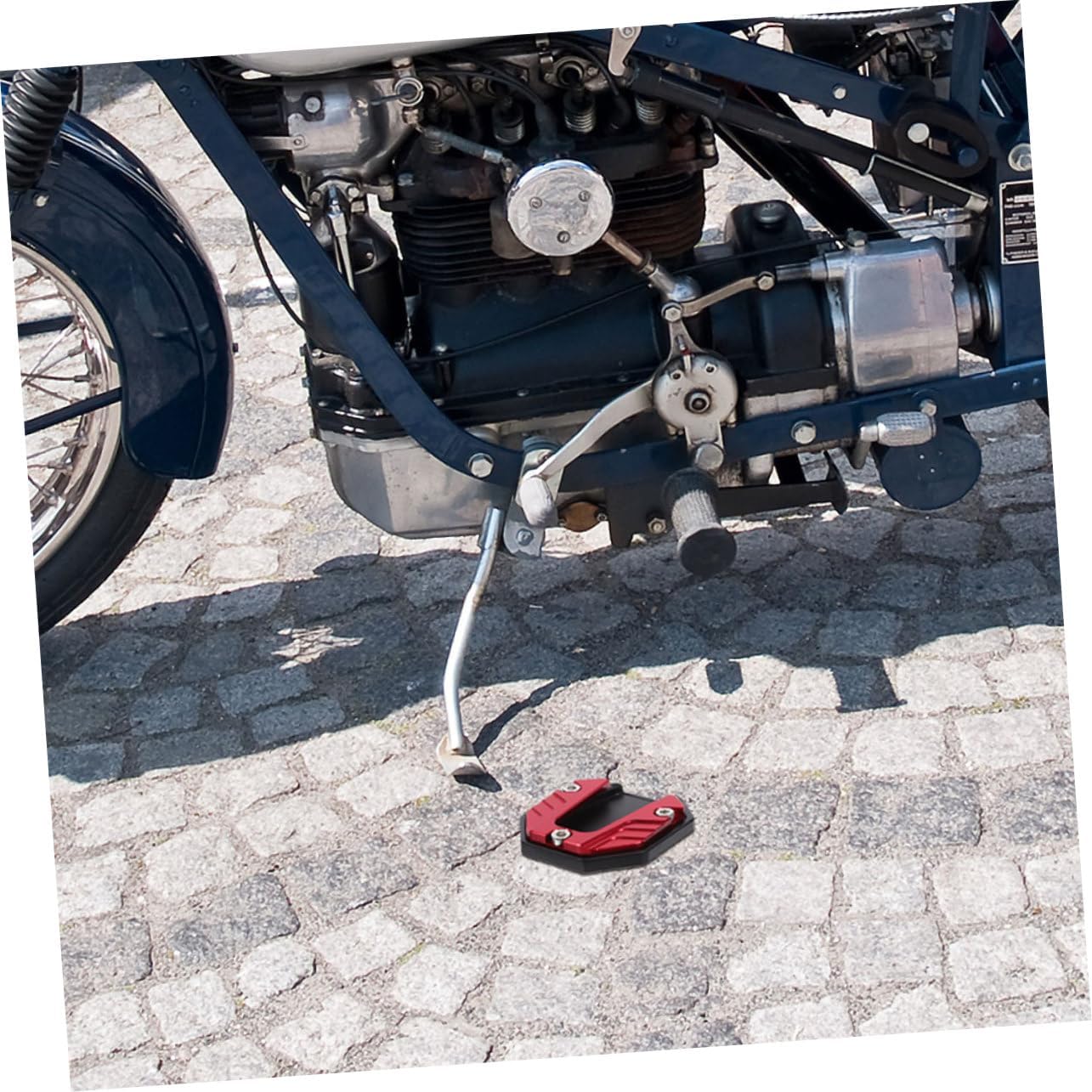 2pcs Motorcycle Kickstand Foot Side Stand Pad Universal Anti-Slip Foot Base for Electric Scooters and Motorcycles Enhanced Stability for Soft Ground and Hot Pavement