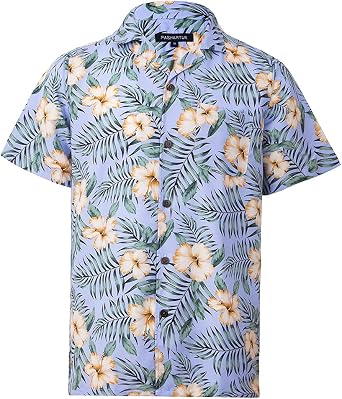 Hawaiian Shirts for Men Regular Fit Short Sleeve Mens Hawaiian Shirts with Large Variety of Colors and Designs Available