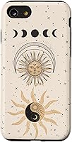 Vista 18 de Mystical Tarot Card Aesthetic Sun Moon Phases Yin Yang Space Case for iPhone 17