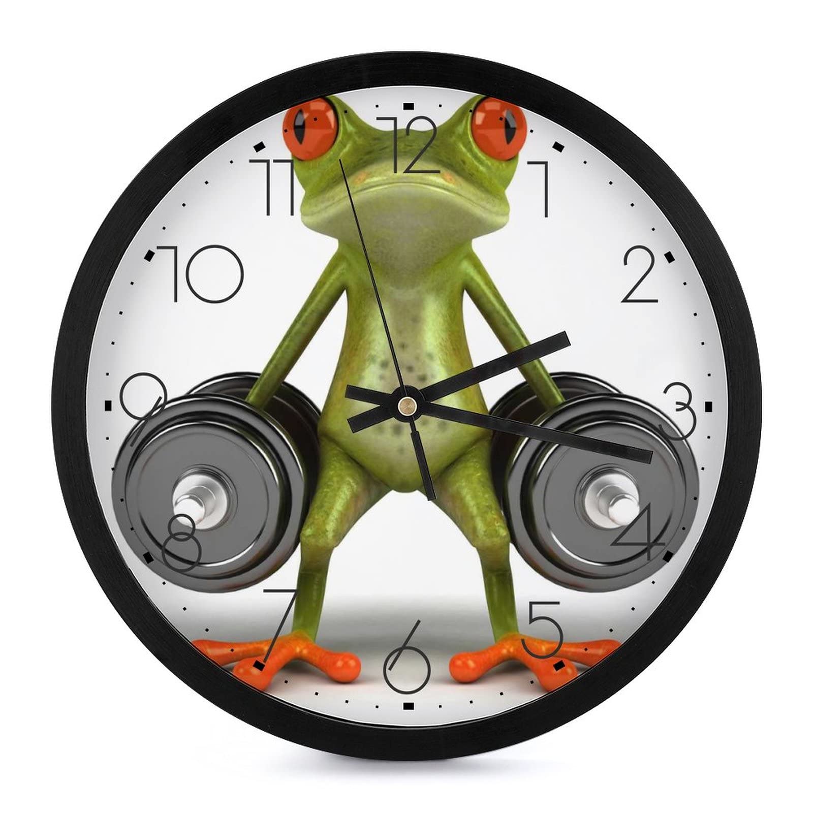 Horloge murale grenouille marrante pour égayer une cuisine ou une chambre d'enfant de 25cm