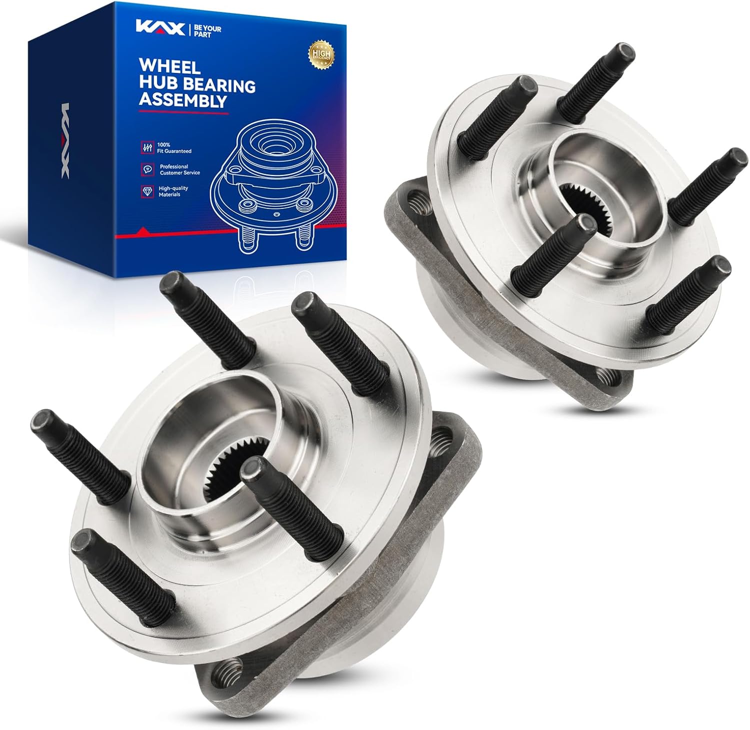 KAX 513315 Pair Front Wheel Bearing Compatible with Chevy Cruze 2011-2015, Chevy Cruze Limited 2016,5 Lug