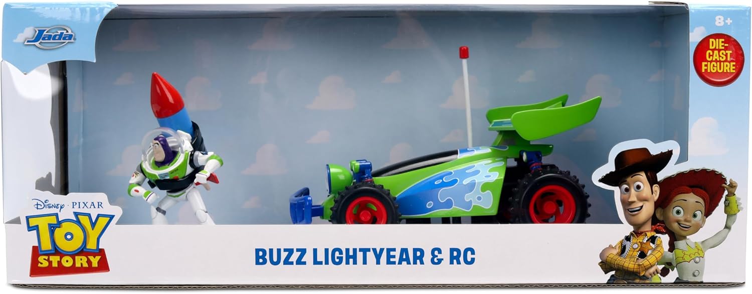 Jada Toy Story RC Turbo Buggy with Buzz Lightyear Figure 1:24 Scale Die-Cast Vehicle – Hollywood Rides Toys
