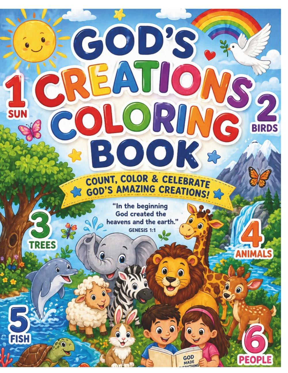 God's Creation Numbers Coloring Book!
