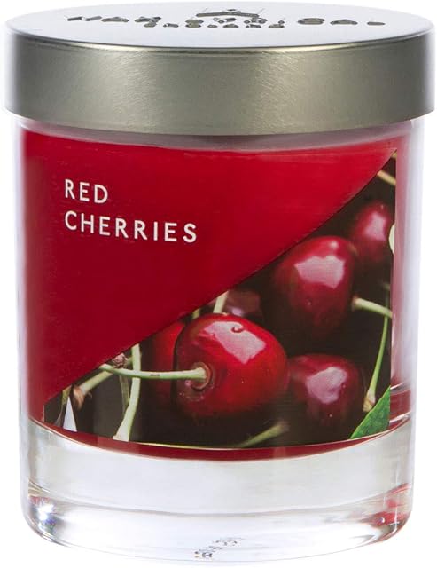 WAX LYRICAL Small Wax Fill Candle Red Cherries. Burn Time Approx 35 Hours Jar