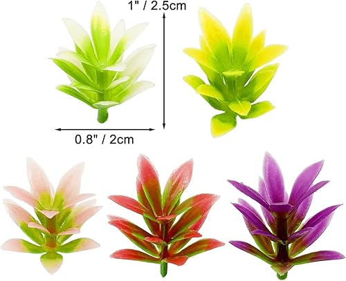 Miniatura 4 de 50 piezas de plantas en miniatura artificiales arbustos verdes modelo para mini casa de muñecas 112 jardín de hadas ferrocarril simulado paisaje