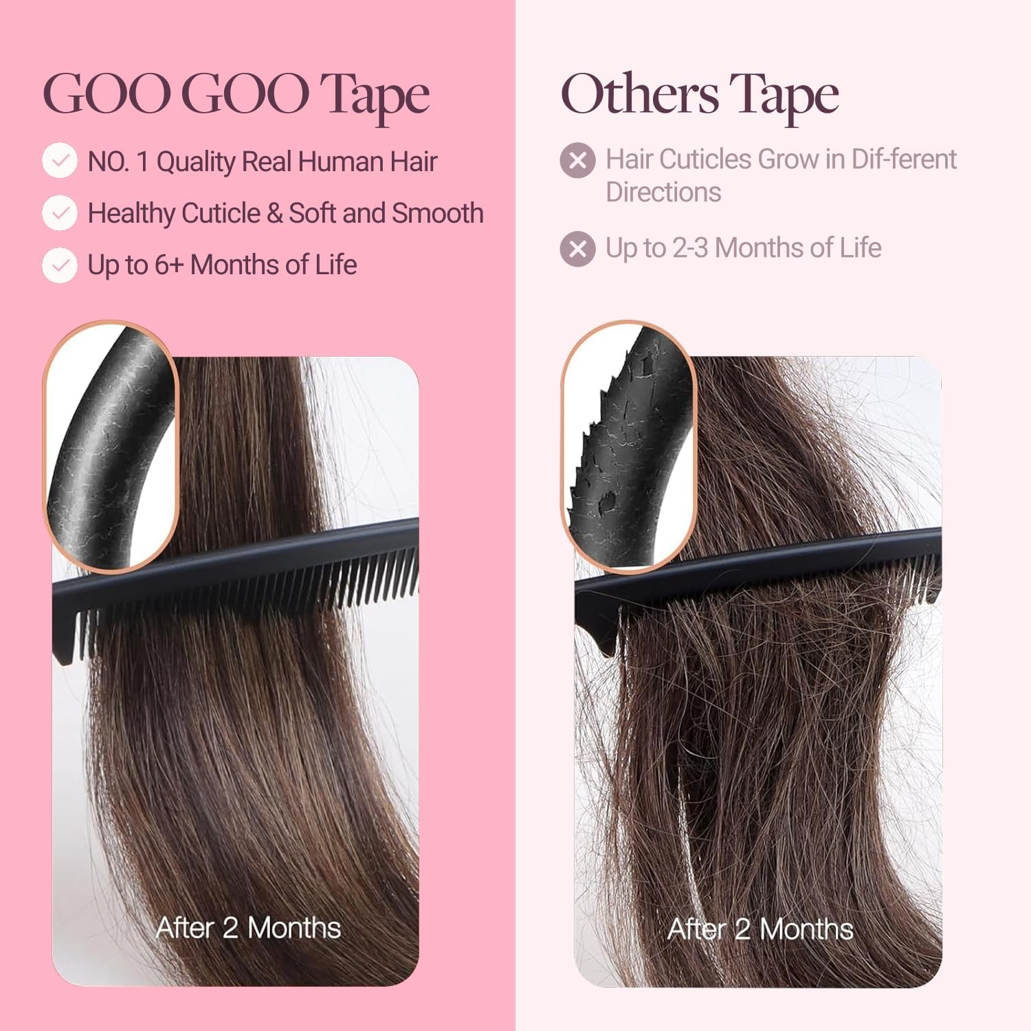 GOO GOO Invisi Edge Wide Tape in Hair Extensions, 1B Natural black,4pcs 22inch 20g, Remy Human Hair,Seamless Injected Tape, Natural Look