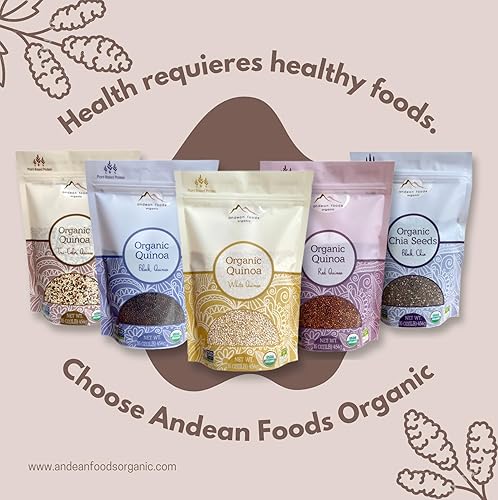 Miniatura 8 de Andean Foods Organic Tricolor Quinoa Premium Quality Superfood Grain Sin OMG, sin gluten, vegano, 1 libra, 16 onzas