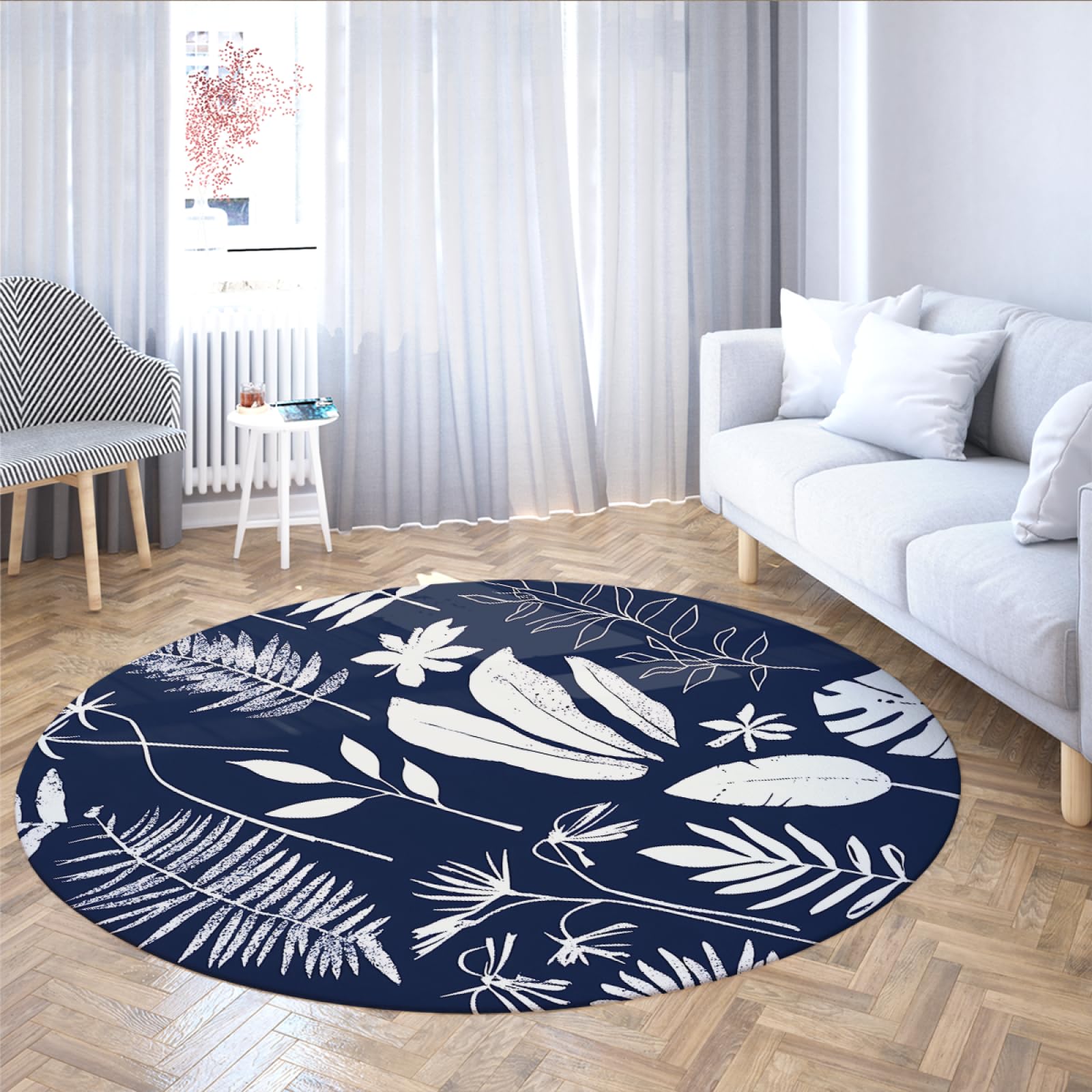 Tapis rond 180cm lavable pour nettoyer facilement les taches de la cuisine