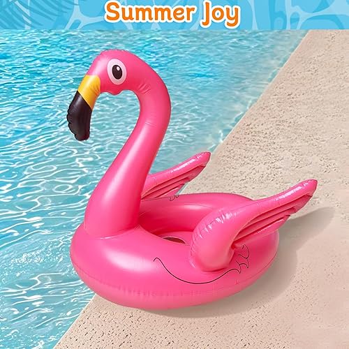 Miniatura 6 de Paquete de 3 flotadores inflables de piscina para niños con 3 pelotas de playa, juguetes de piscina para niños pequeños, anillos de natación con