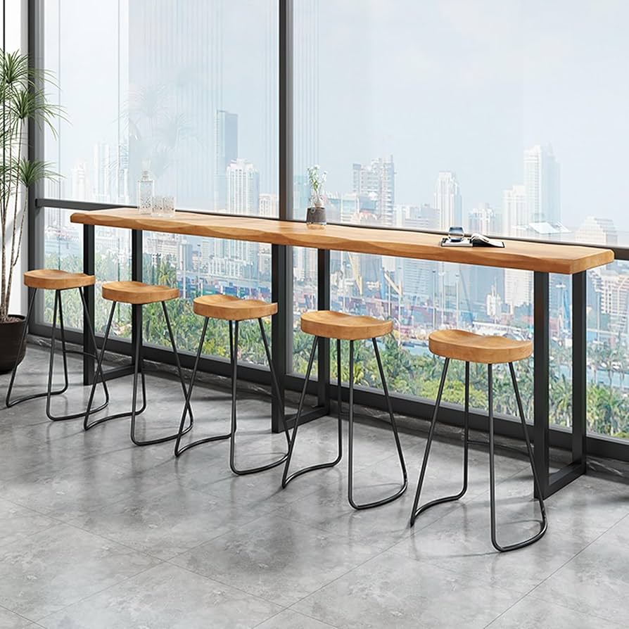 Amazon｜DEOPXF カウンターテーブル 高さ105cm 天然木 バー