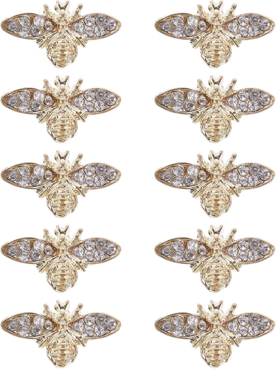 OSALADI Bee Nail Decorations 10Pcs 3D Retro Alloy Nail Charms for Natural and Artificial Nails DIY Manicure Art Accessories