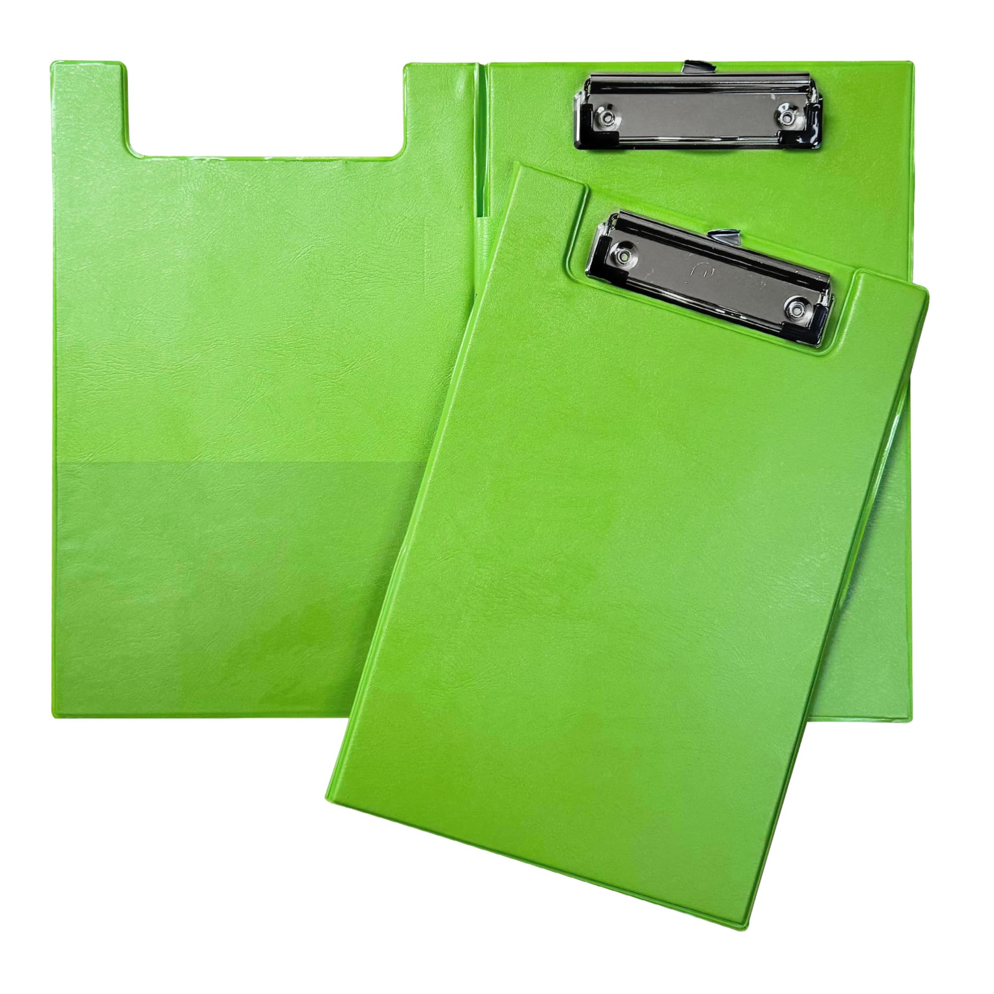 A5 Neon Green Foldover Clipboard With Pen Holder from B&Q