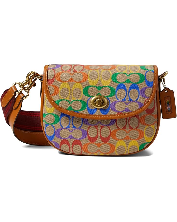 COACH Pride Coated Canvas Signature Willow Saddle Bag