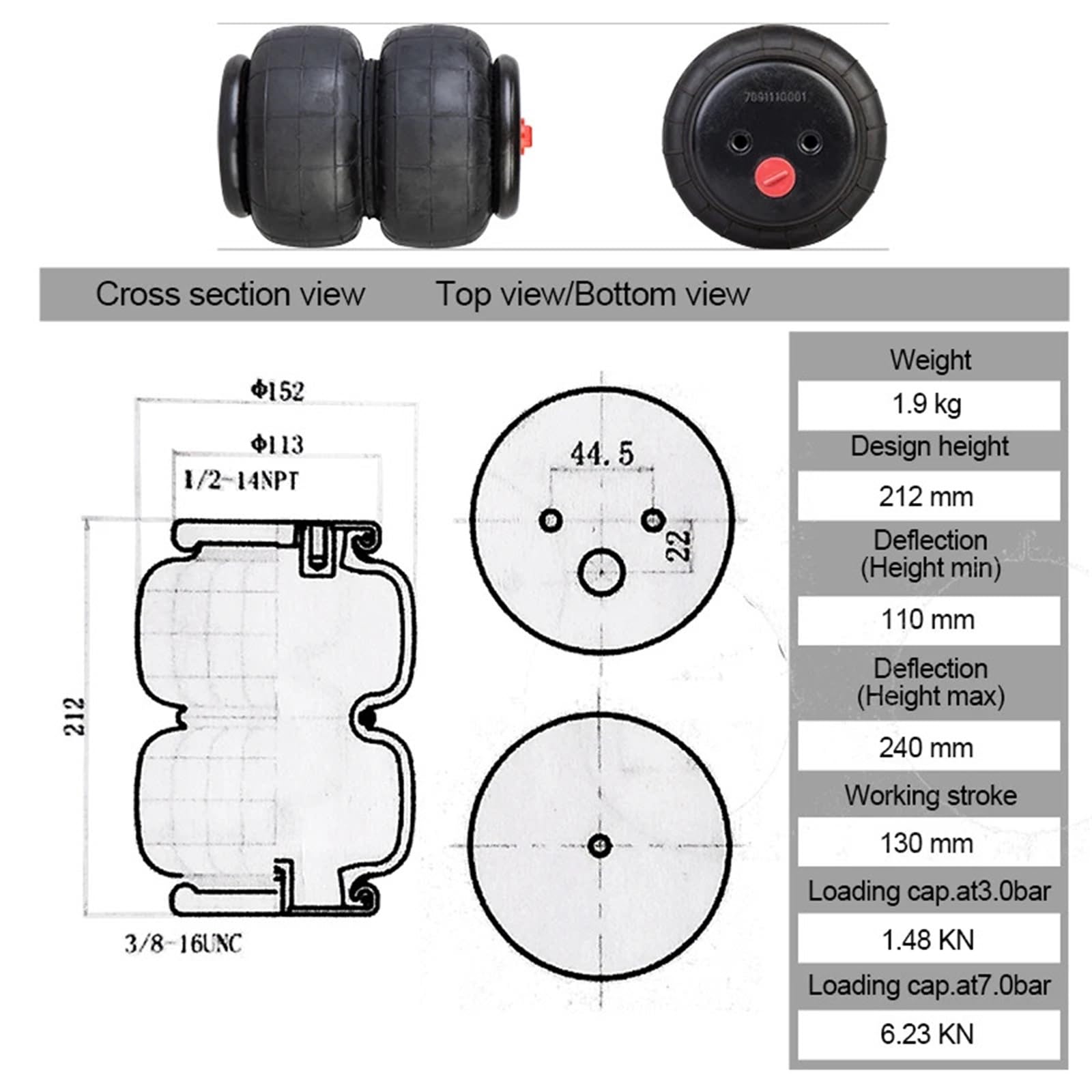 Air Suspension sprężarka pompa Amortyzatory samoch Sprężyny pneumatyczne zawieszenie Oem2E2500 2500Ib Air Single Port 1/2"npt uniwersalne do większości marek ciężarówek