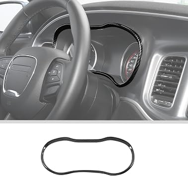 Voodonala for Charger Carbon Fiber Center Consoles Dashboard Dash Board Instrument Fascia Trim for 2015-2026+ Dodge Charger Interior Accessories, 1pc ABS