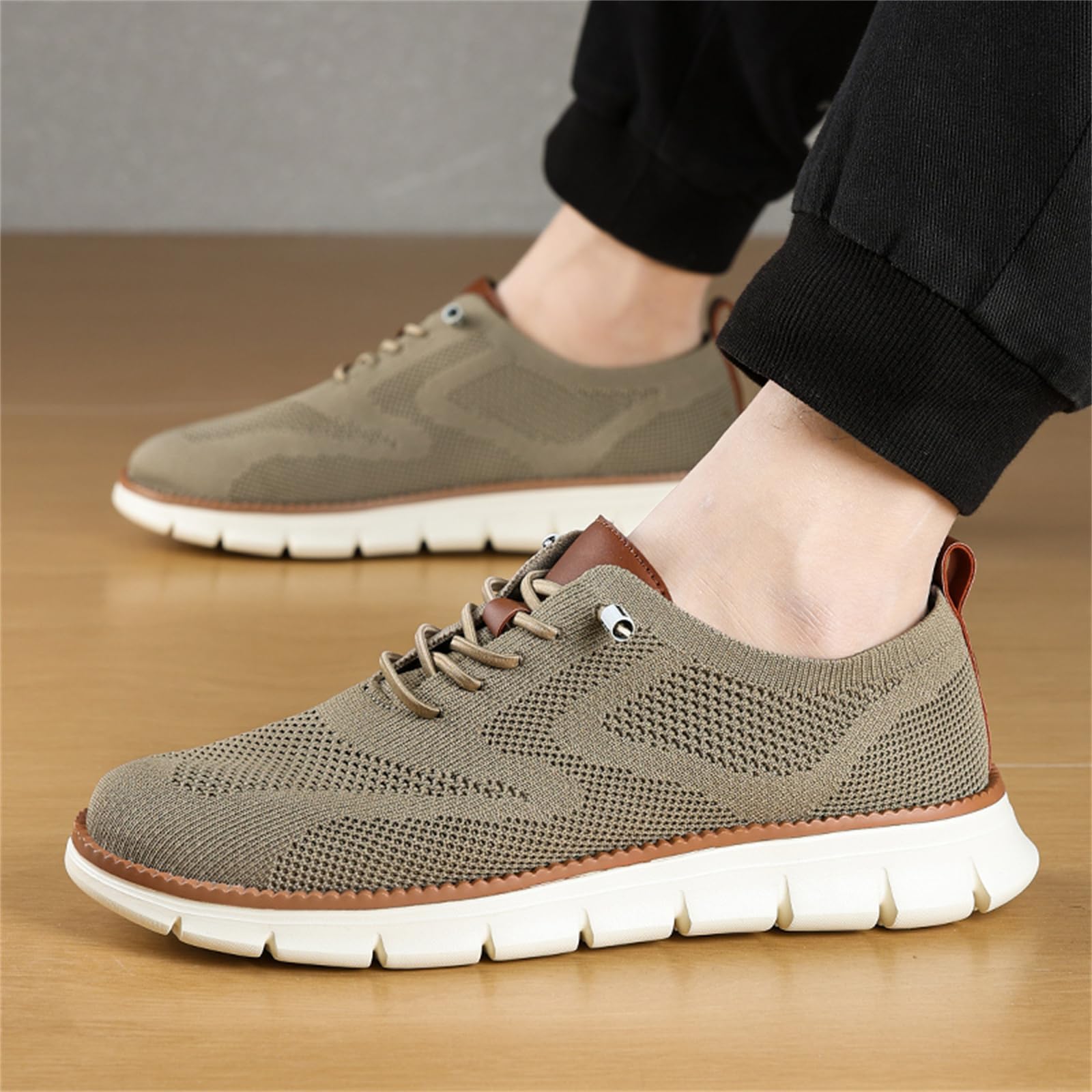 Walkair - Chaussures Orthopédiques Ultra Confortables Homme Oxfords, Chaussures de Ville Décontractées Respirantes, Mocassins Légers à Lacets pour Marche
