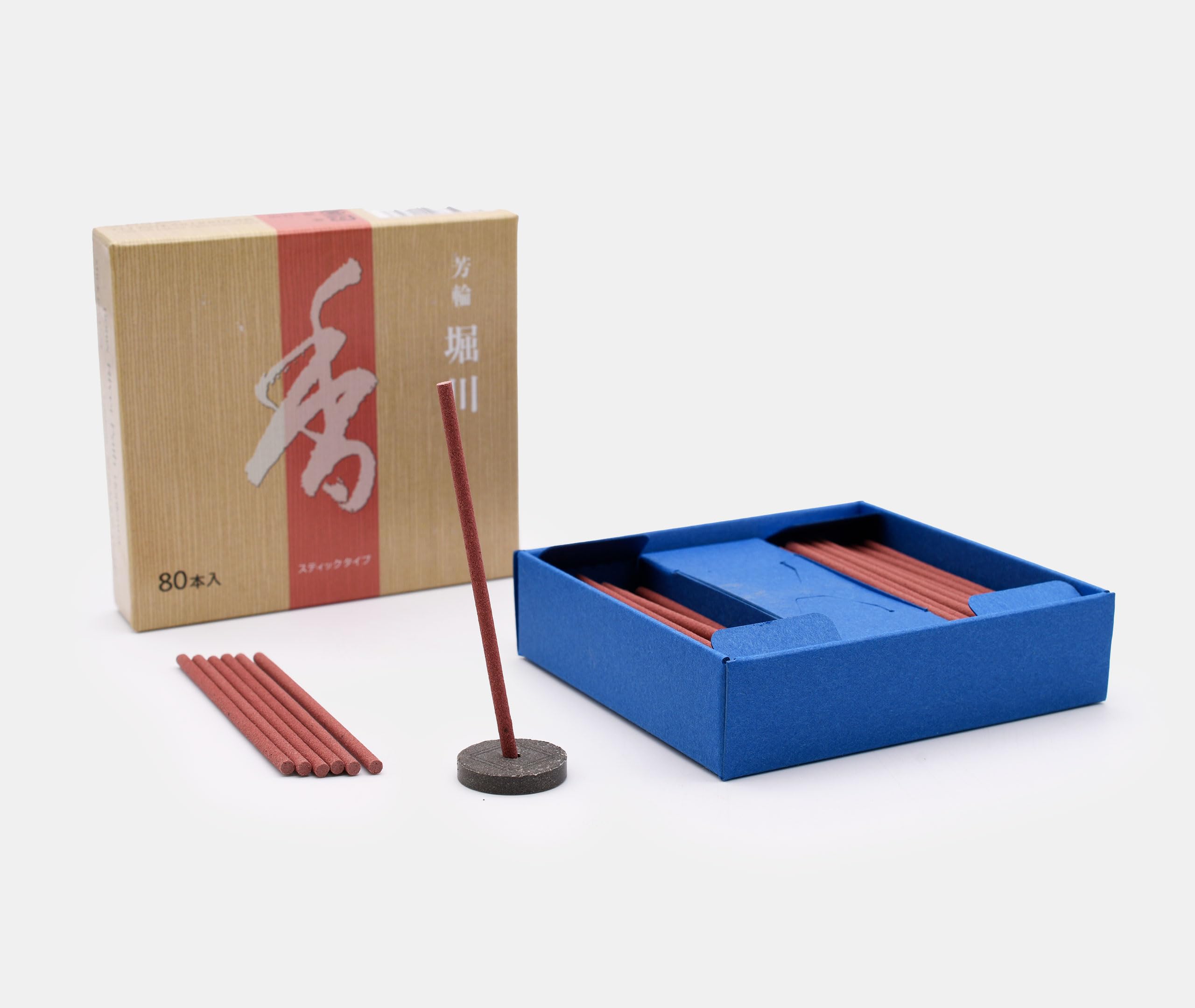 Zen Minded Shoyeido Horin Hori-kawa Horikawa River Path Japanese Premium Natural Frankincense, Incenso misto cannella, set da 80 bastoncini per meditazione, yoga e aromaterapia