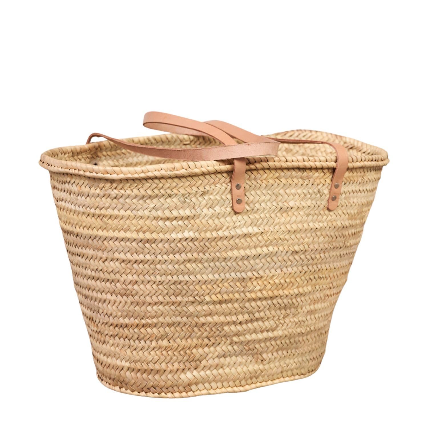 Cesteria Aparici Cesteria Aparici - Bolso de palma - Cesta de la Compra con Asas -Capazo playa o pisicina- Capazo fibras naturales - Personalizable -Capazo Natural (55x25x35, Asas Largas)