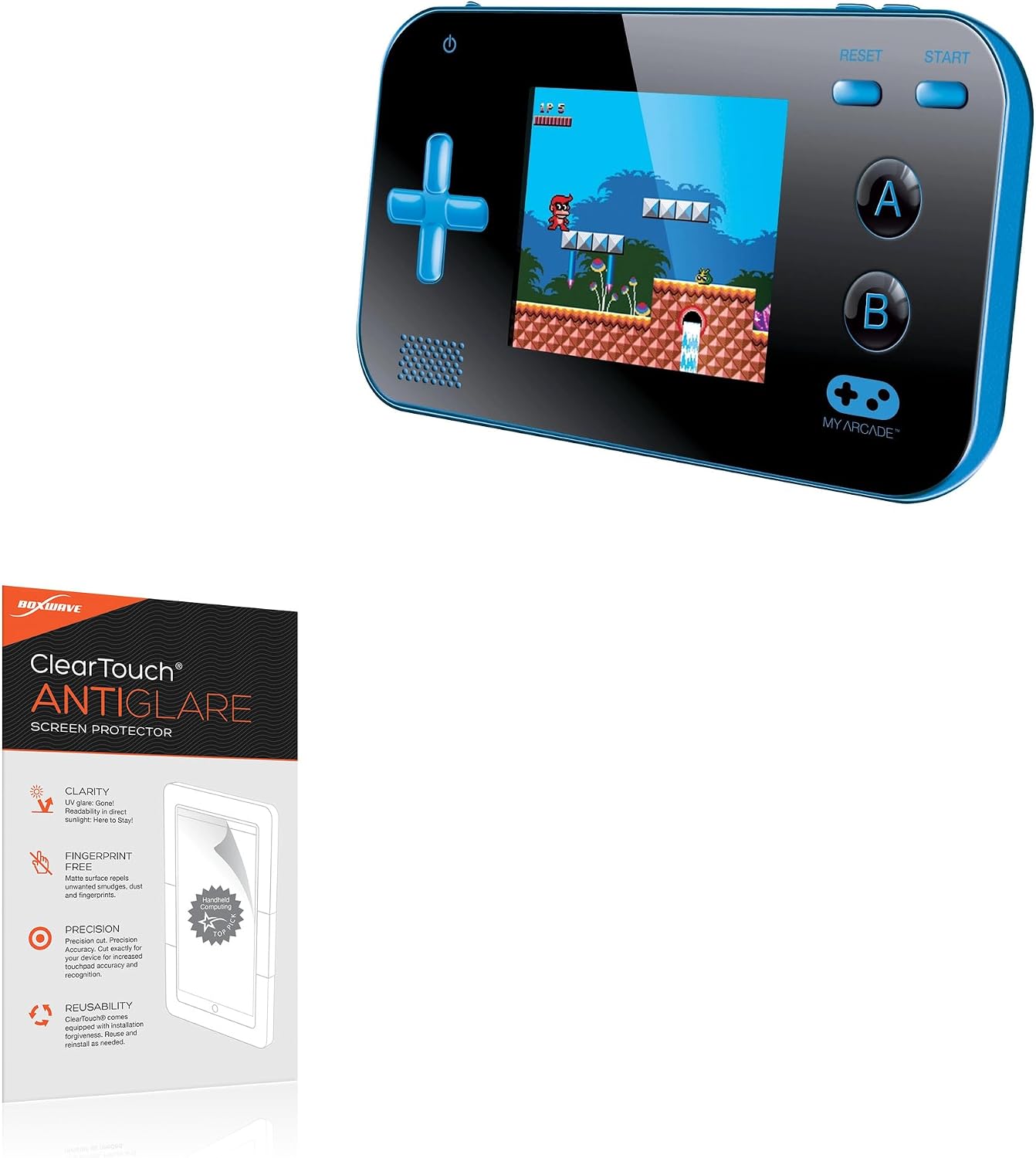 BoxWave Screen Protector Compatible with My Arcade Gamer V Portable Gaming System - ClearTouch Anti-Glare (2-Pack), Anti-Fingerprint Matte Film Skin