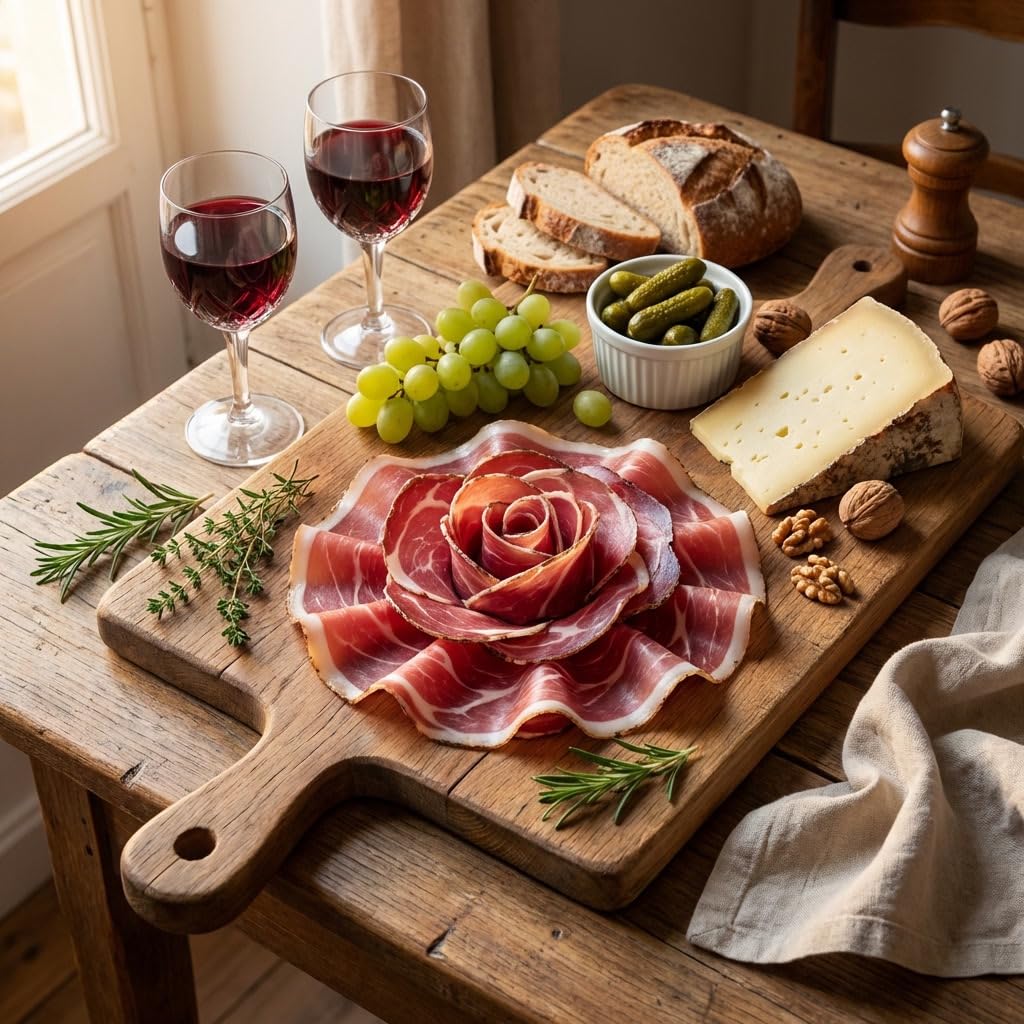 Jambon Entier désossé Noir du Périgord aux Baies de Genièvre 5kg environ (+/-0.5kg)
