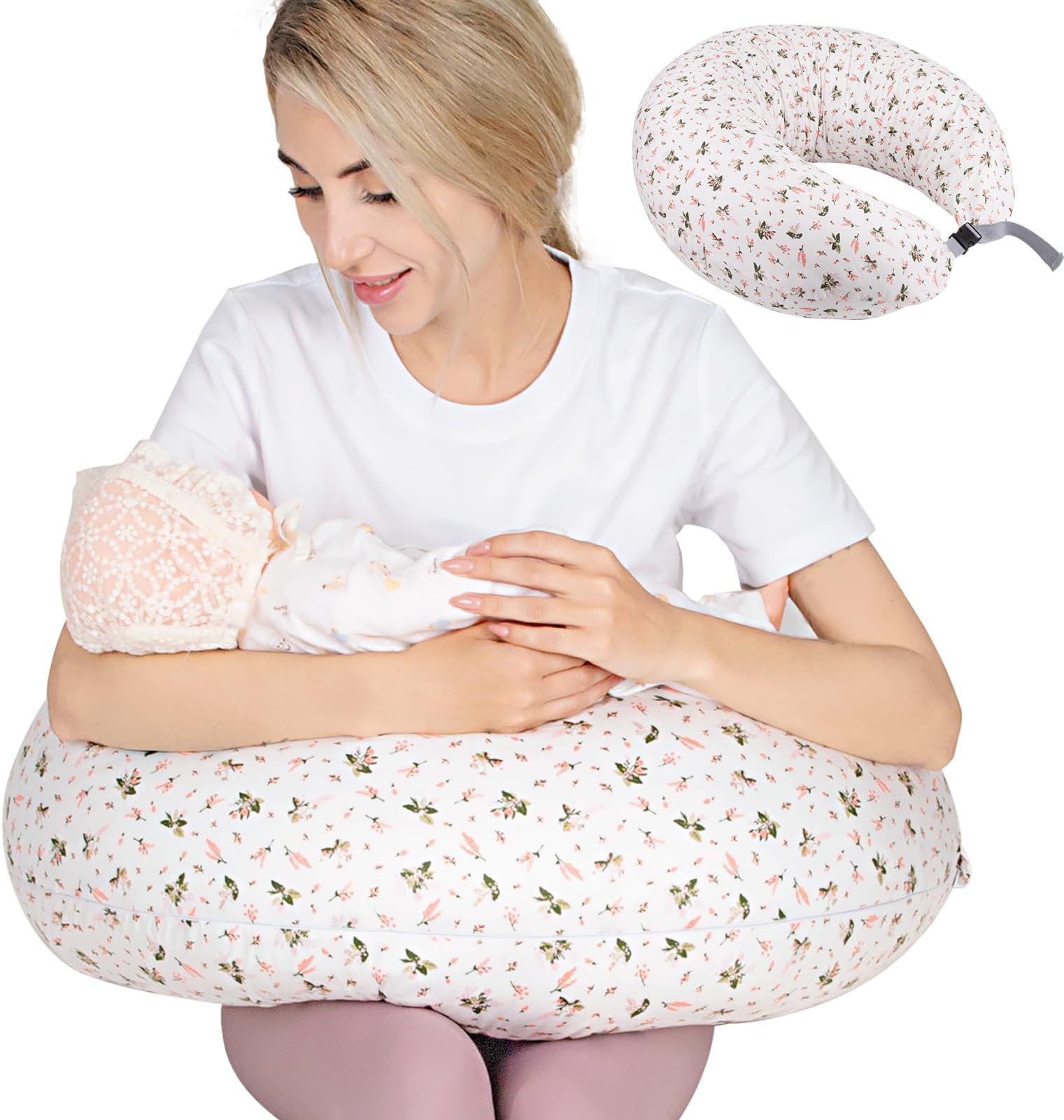 Chilling Home Nursing Pillow for Breastfeeding,Multifunctional Adjustable Breast Feeding Pillow,Bottle Feeding More Support for Mom and Baby, Breastfeeding Essentials for Newborn,Removable Cover